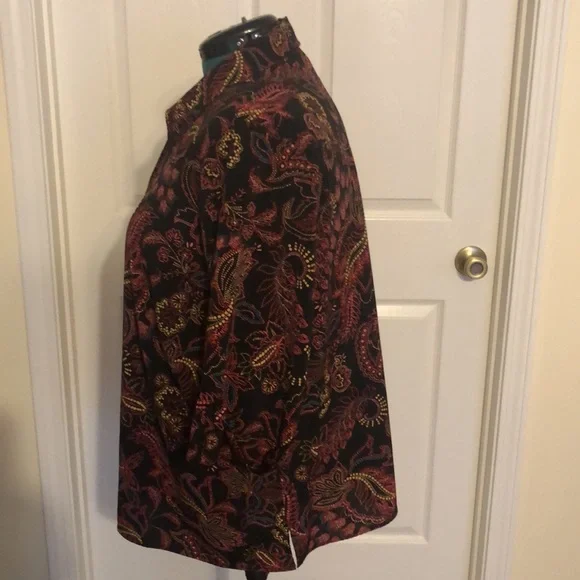 Catherines Multicolored Floral Paisley Blouse Size 2XWP, 22/24WP - Picture 2 of 8